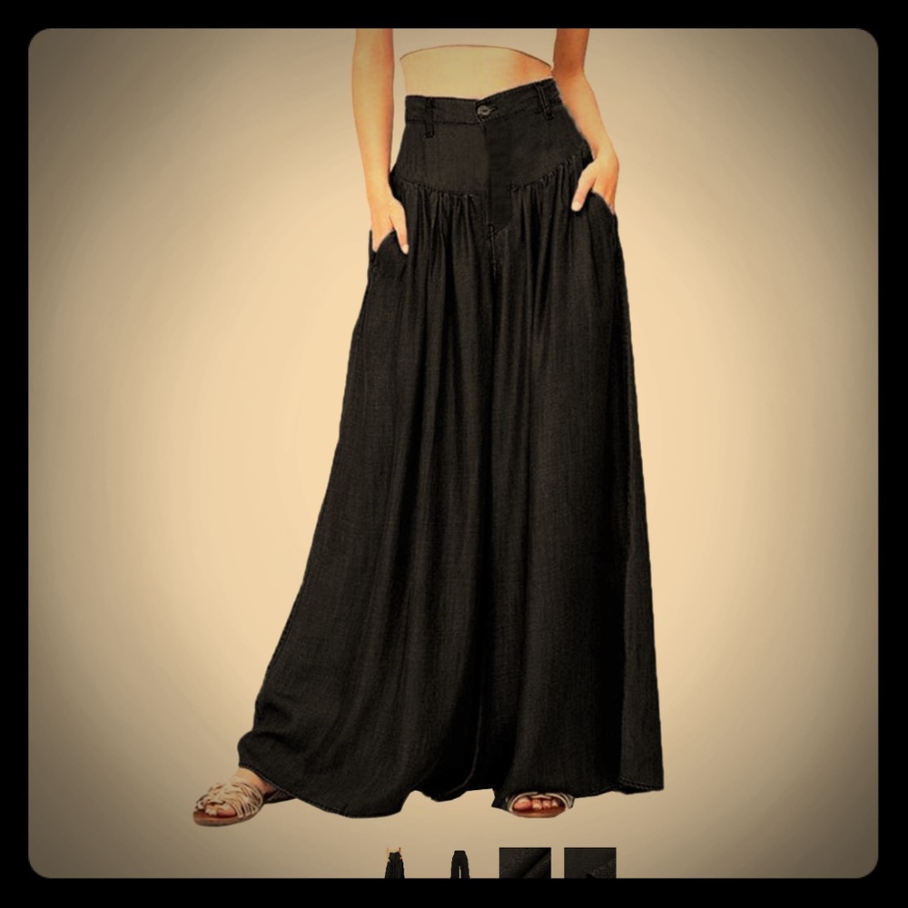 4X Black Palazzo Pants